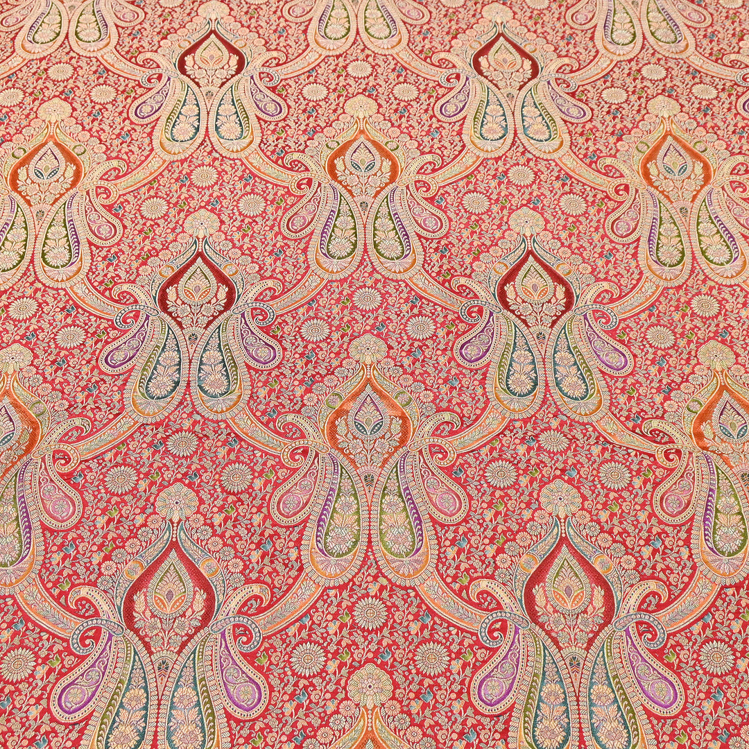 Viscose Dola Zari Jacquard Fabric | Luxury Designer Woven Fabric | NF0017-02