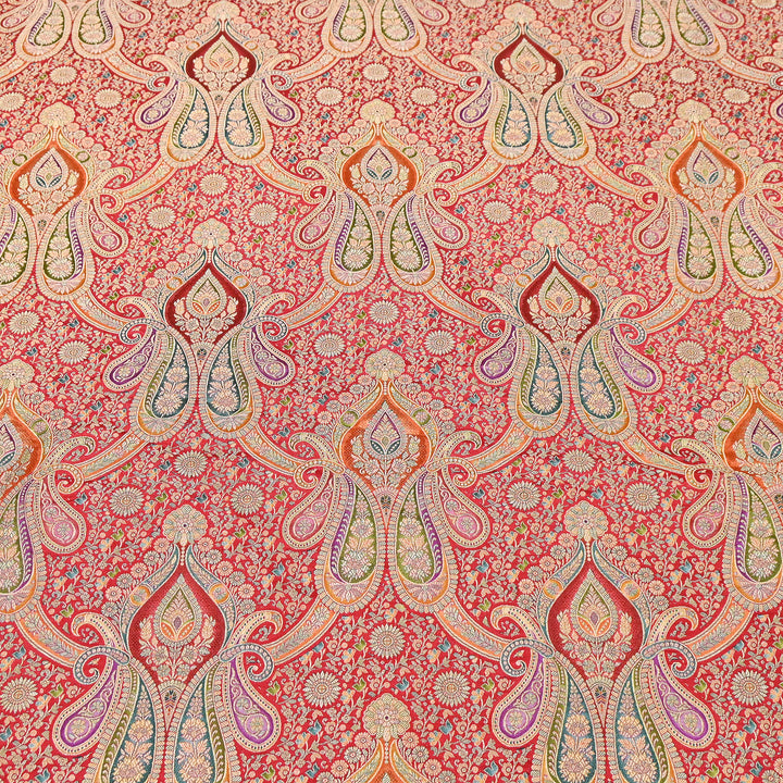 Viscose Dola Zari Jacquard Fabric | Luxury Designer Woven Fabric | NF0017-02