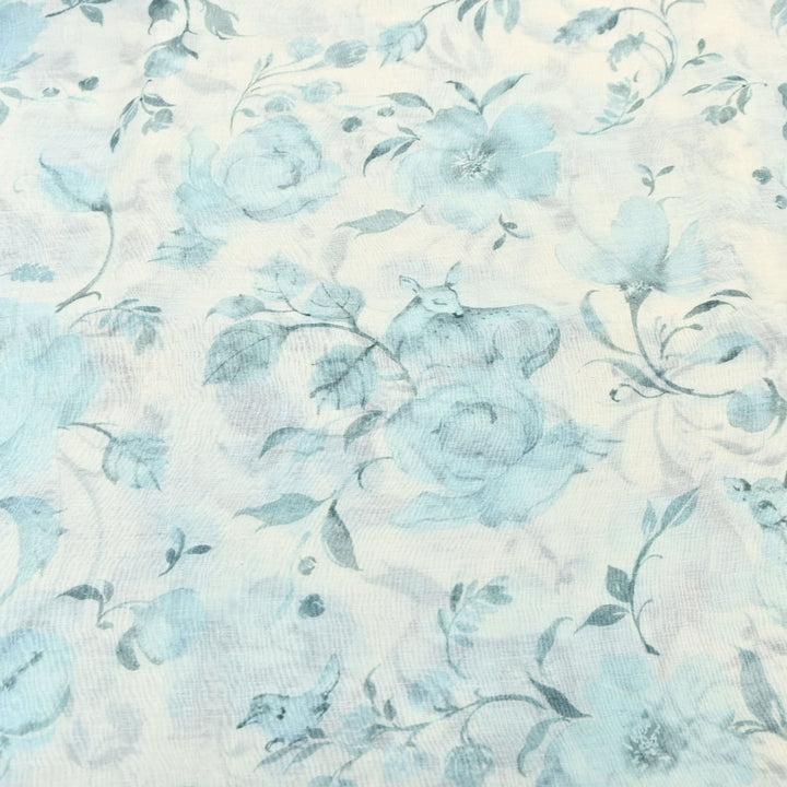 Mul Chanderi Digital Print Fabric - Soft Lightweight Designer Ethnic Fabric GT0185-35