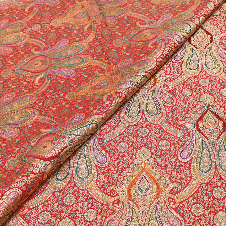 Viscose Dola Zari Jacquard Fabric | Luxury Designer Woven Fabric | NF0017-02
