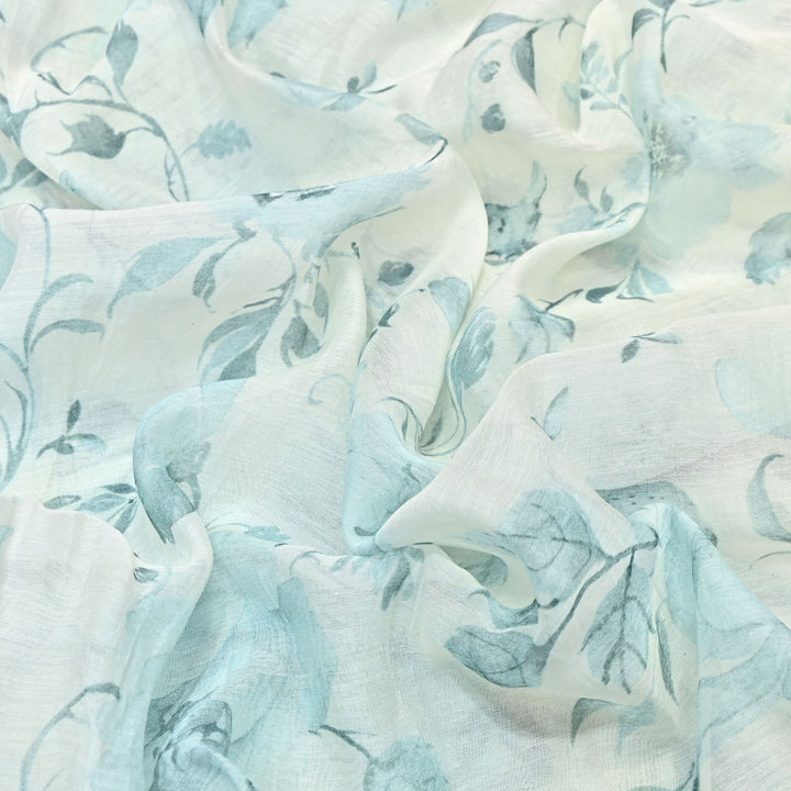 Mul Chanderi Digital Print Fabric - Soft Lightweight Designer Ethnic Fabric GT0185-35