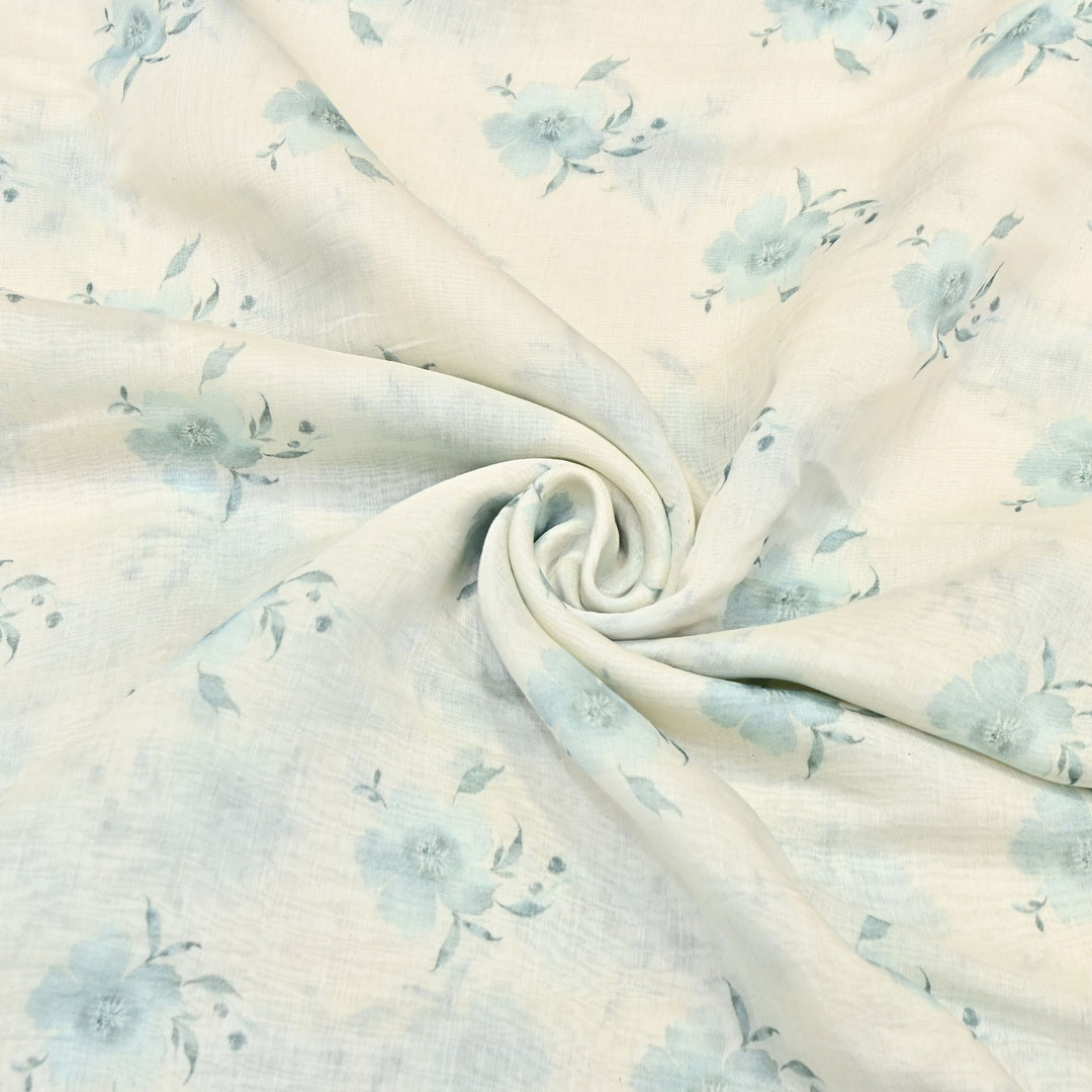 Mul Chanderi Digital Print Fabric - Soft Lightweight Designer Ethnic Fabric GT0185-36