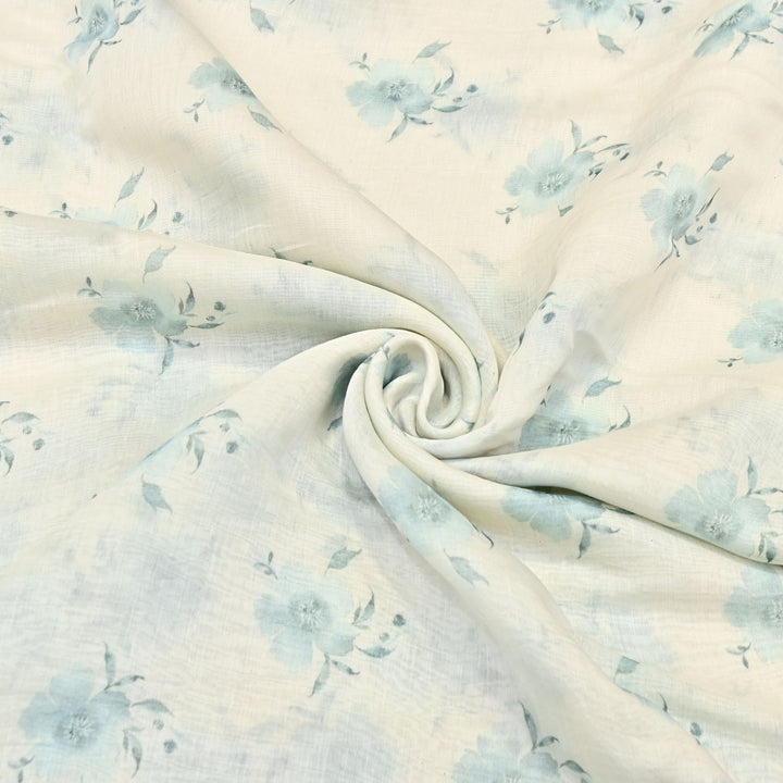 Mul Chanderi Digital Print Fabric - Soft Lightweight Designer Ethnic Fabric GT0185-36