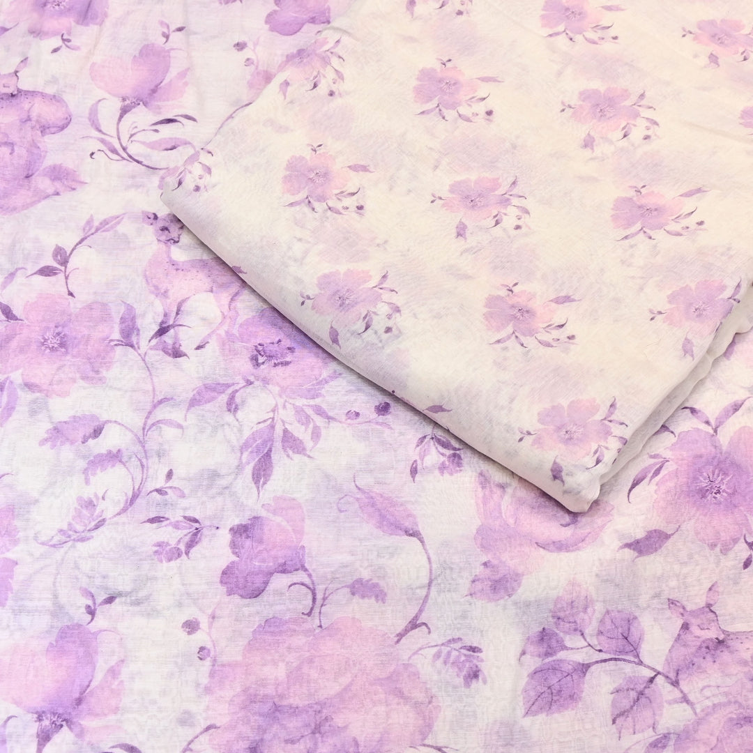 Mul Chanderi Digital Print Fabric - Soft Lightweight Designer Ethnic Fabric GT0185-37