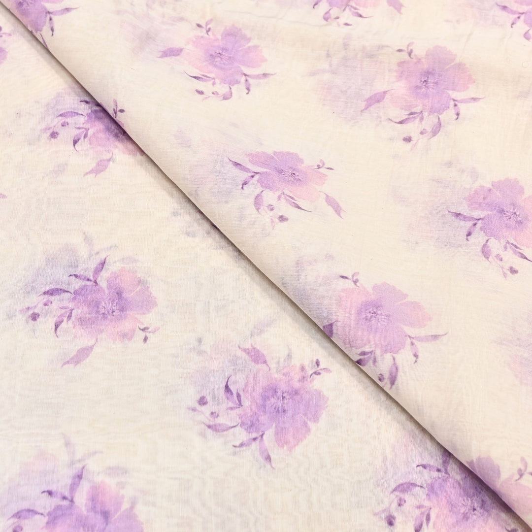 Mul Chanderi Digital Print Fabric - Soft Lightweight Designer Ethnic Fabric GT0185-38