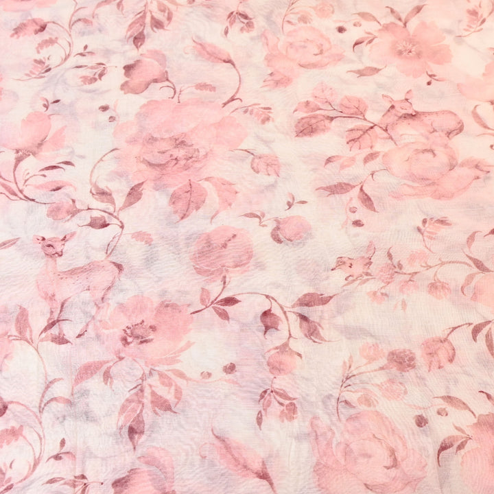 Mul Chanderi Digital Print Fabric - Soft Lightweight Designer Ethnic Fabric GT0185-39