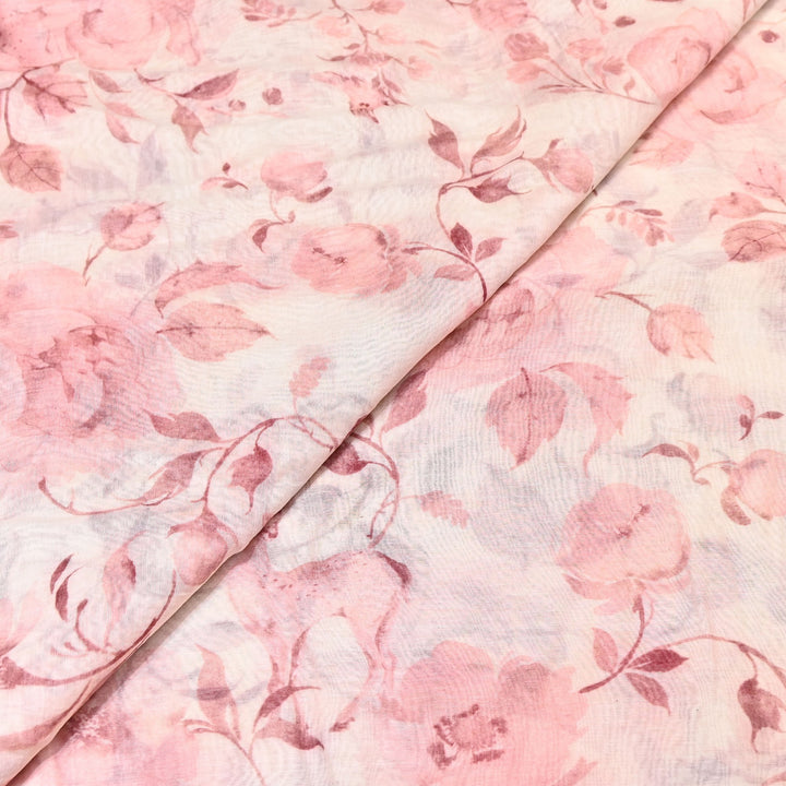 Mul Chanderi Digital Print Fabric - Soft Lightweight Designer Ethnic Fabric GT0185-39