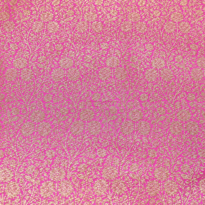 Premium Silk Katan Antique Brocade Fabric | Designer Zari Weave-ANT225-1