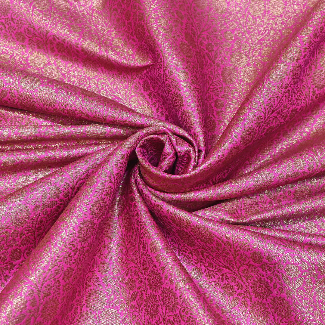 Premium Silk Katan Antique Brocade Fabric | Designer Zari Weave-ANT225-1