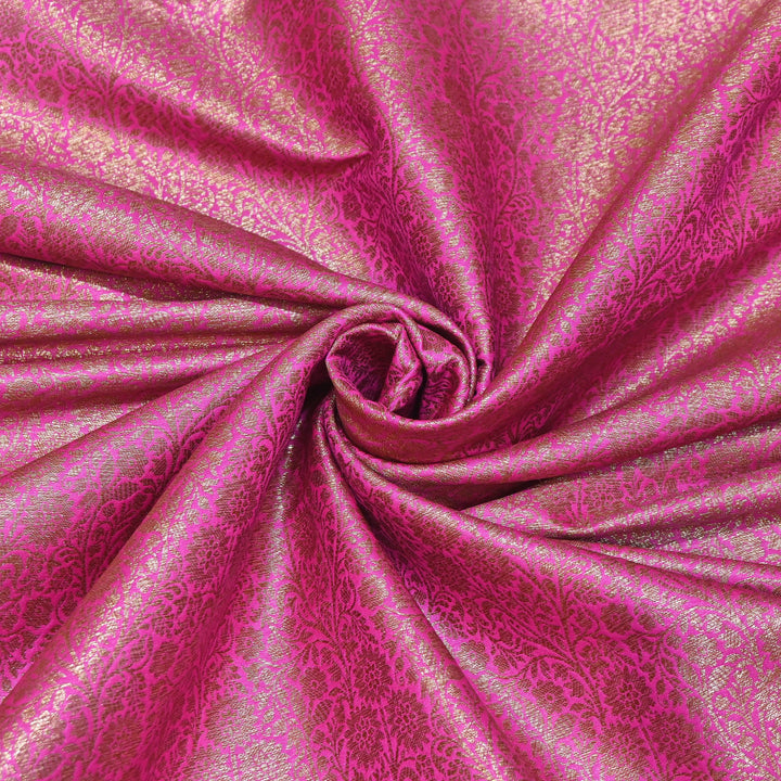 Premium Silk Katan Antique Brocade Fabric | Designer Zari Weave-ANT225-1