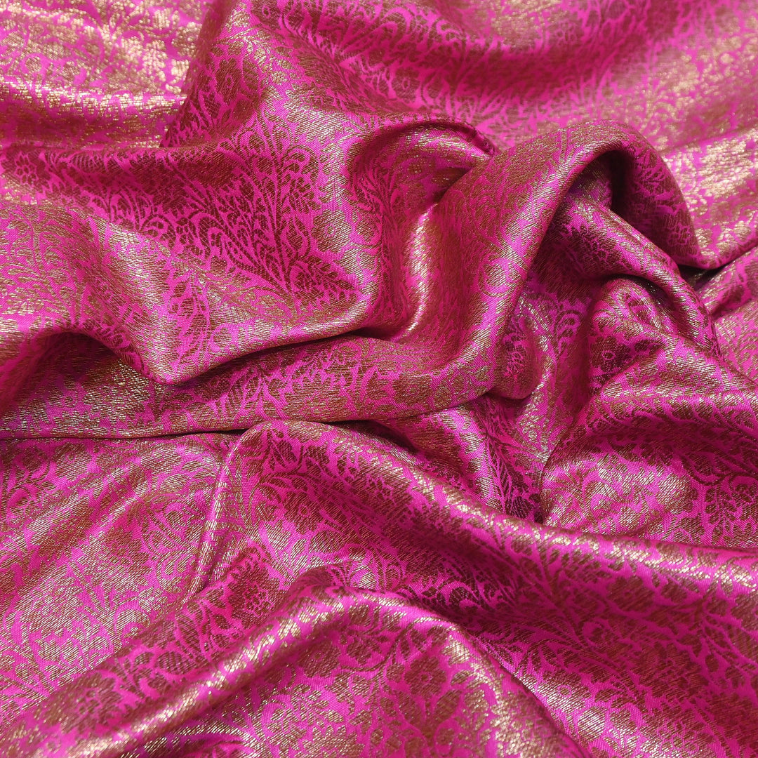 Premium Silk Katan Antique Brocade Fabric | Designer Zari Weave-ANT225-1