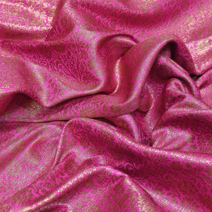Premium Silk Katan Antique Brocade Fabric | Designer Zari Weave-ANT225-1