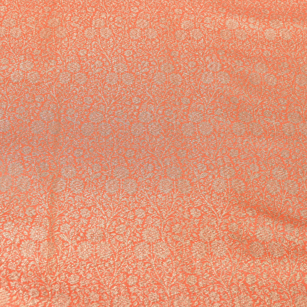 Premium Silk Katan Antique Brocade Fabric | Designer Zari Weave-ANT225-2