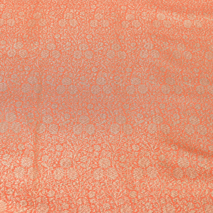 Premium Silk Katan Antique Brocade Fabric | Designer Zari Weave-ANT225-2