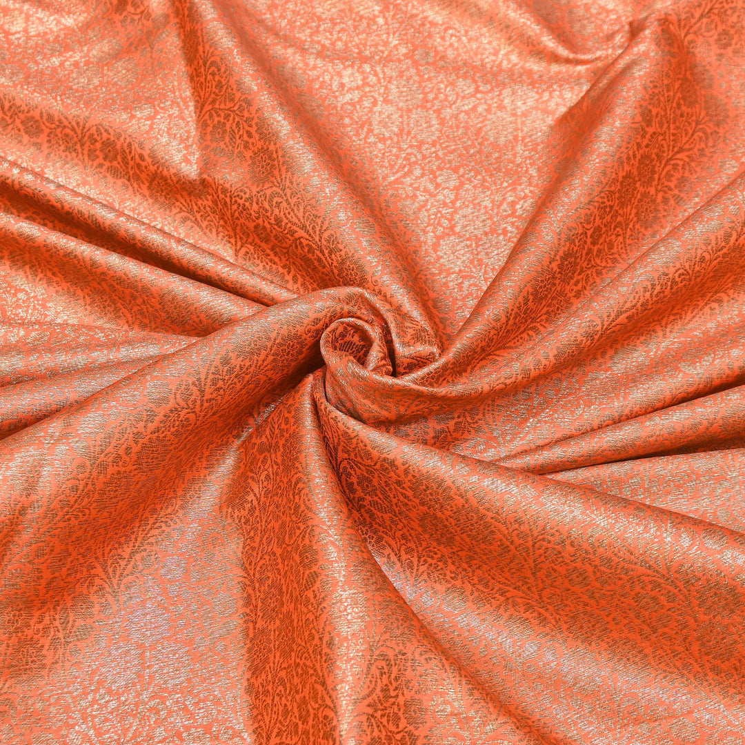 Premium Silk Katan Antique Brocade Fabric | Designer Zari Weave-ANT225-2