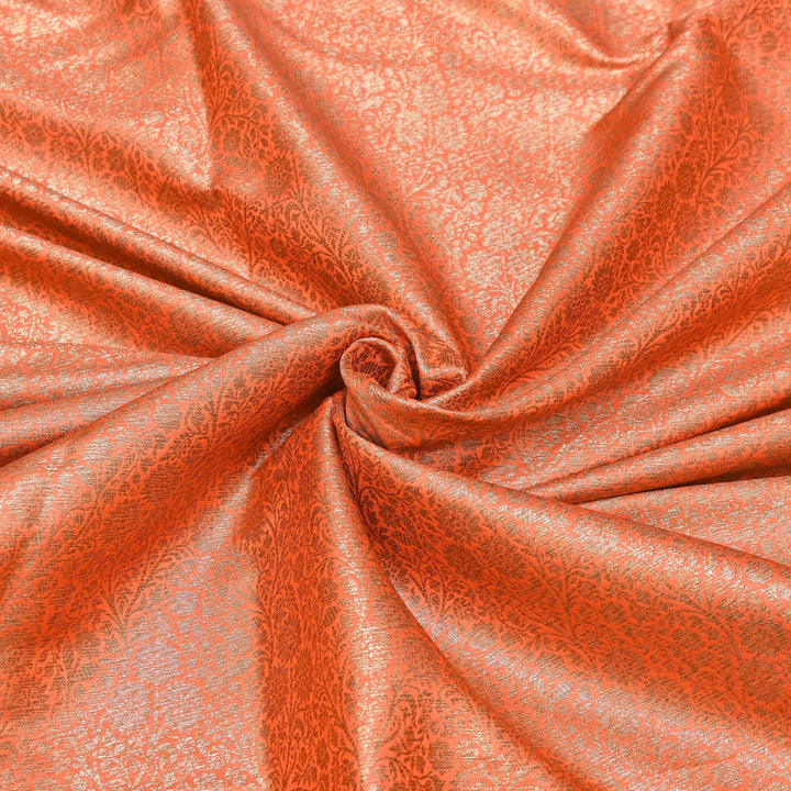 Premium Silk Katan Antique Brocade Fabric | Designer Zari Weave-ANT225-2