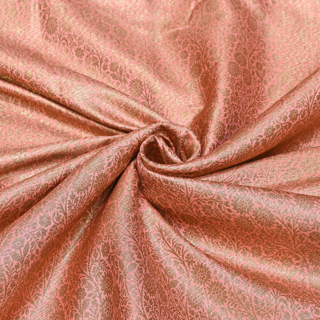 Premium Silk Katan Antique Brocade Fabric | Designer Zari Weave-ANT225-3