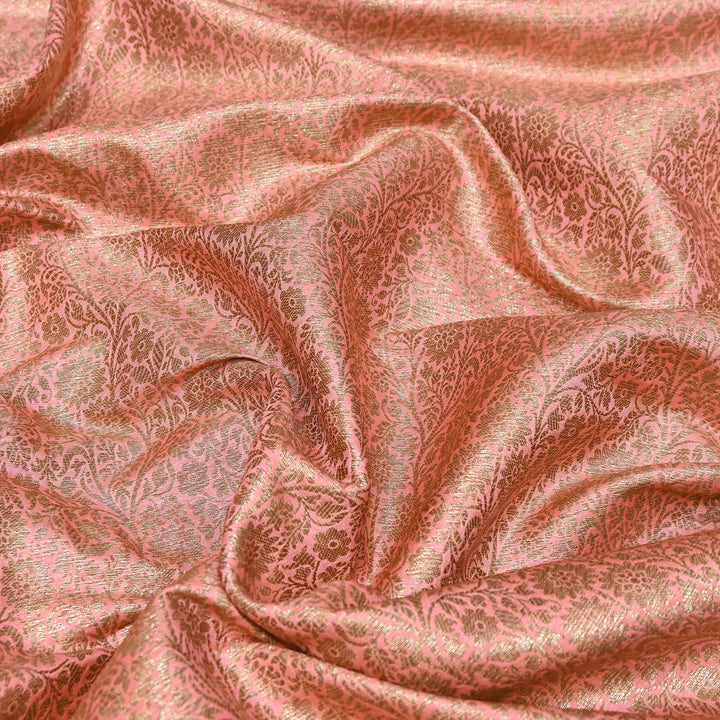 Premium Silk Katan Antique Brocade Fabric | Designer Zari Weave-ANT225-3