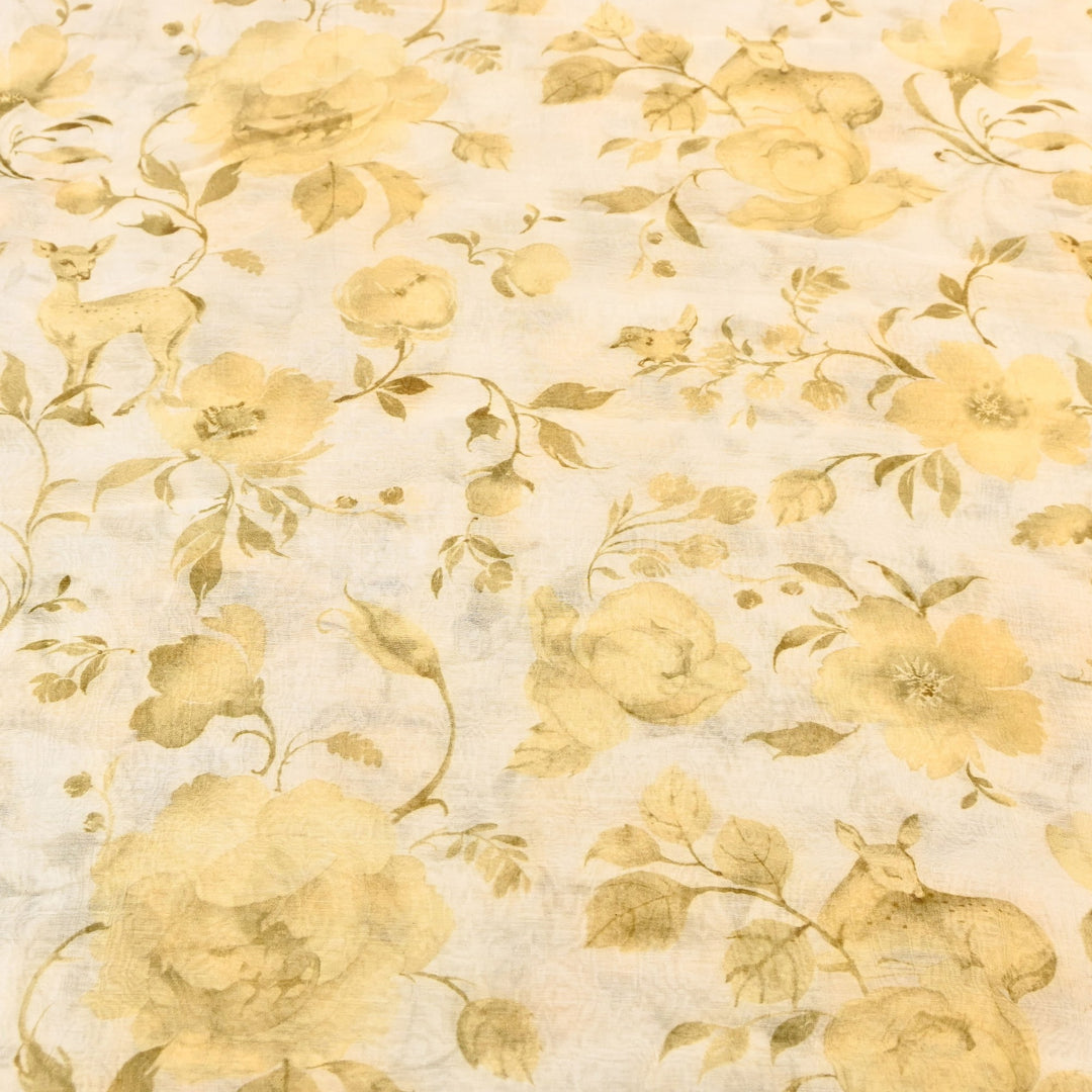 Mul Chanderi Digital Print Fabric - Soft Lightweight Designer Ethnic Fabric GT0185-41