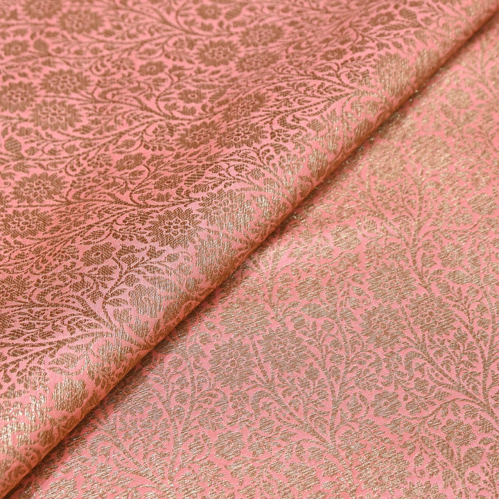 Premium Silk Katan Antique Brocade Fabric | Designer Zari Weave-ANT225-3