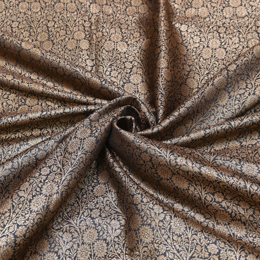 Premium Silk Katan Antique Brocade Fabric | Designer Zari Weave-ANT225-4