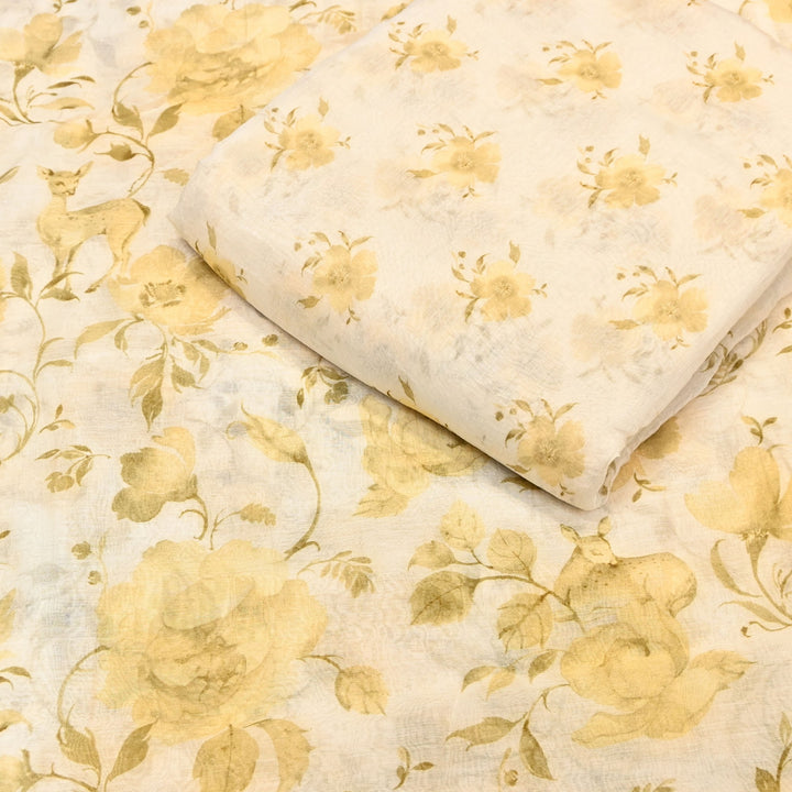 Mul Chanderi Digital Print Fabric - Soft Lightweight Designer Ethnic Fabric GT0185-41
