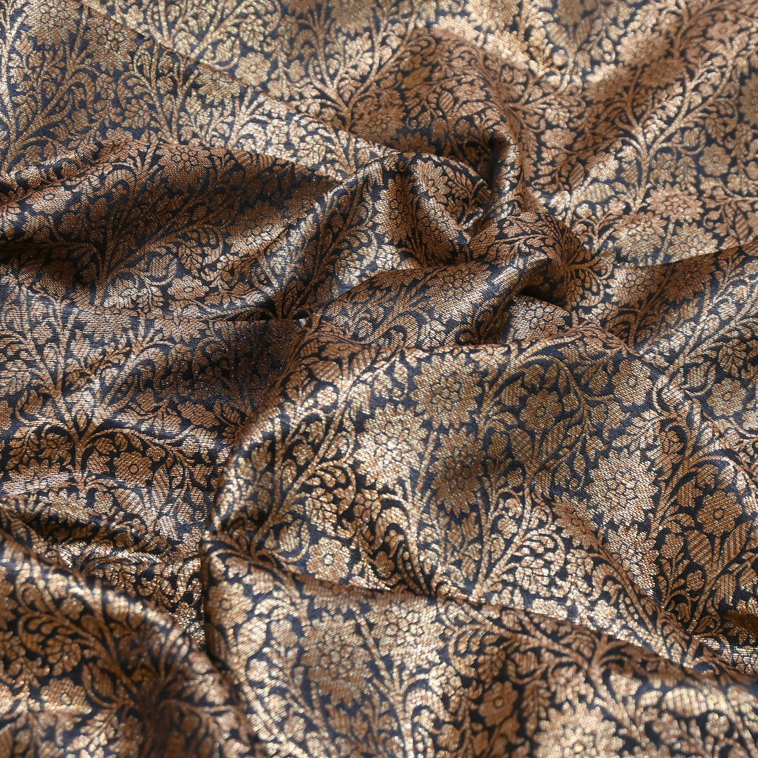 Premium Silk Katan Antique Brocade Fabric | Designer Zari Weave-ANT225-4