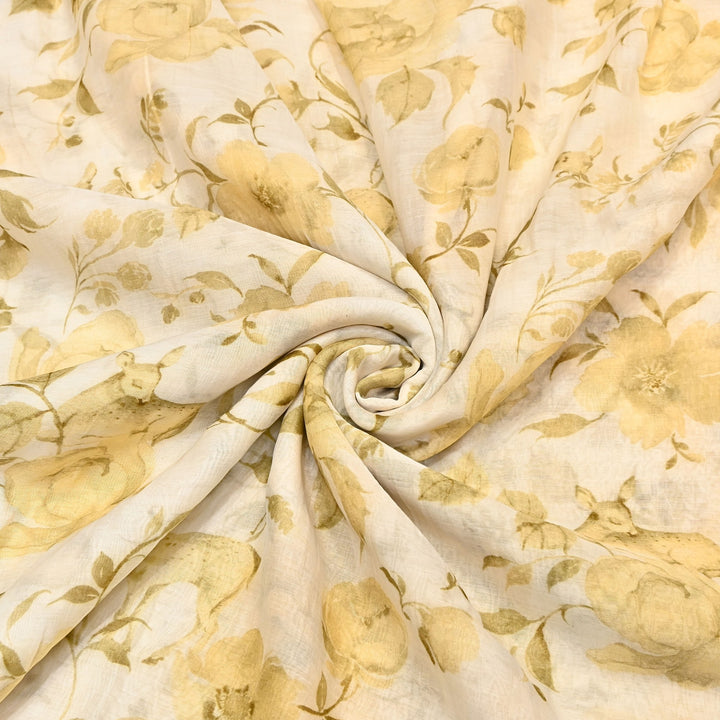 Mul Chanderi Digital Print Fabric - Soft Lightweight Designer Ethnic Fabric GT0185-41
