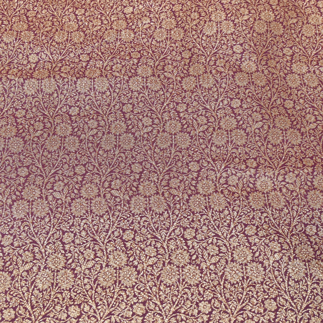 Premium Silk Katan Antique Brocade Fabric | Designer Zari Weave-ANT225-5