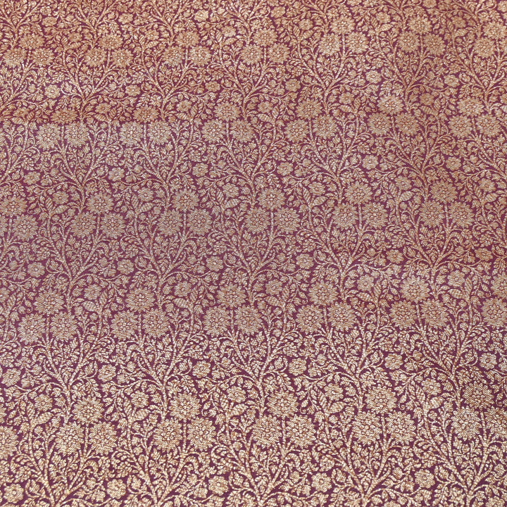 Premium Silk Katan Antique Brocade Fabric | Designer Zari Weave-ANT225-5