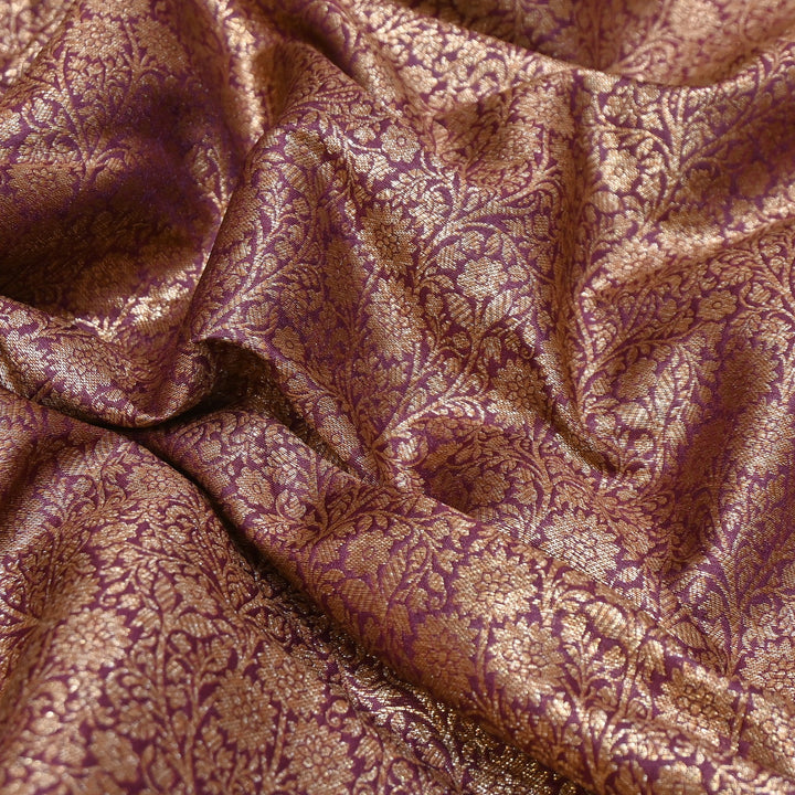 Premium Silk Katan Antique Brocade Fabric | Designer Zari Weave-ANT225-5