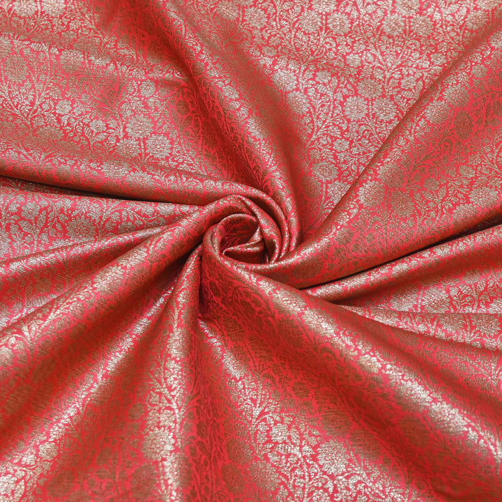 Premium Silk Katan Antique Brocade Fabric | Designer Zari Weave-ANT225-6