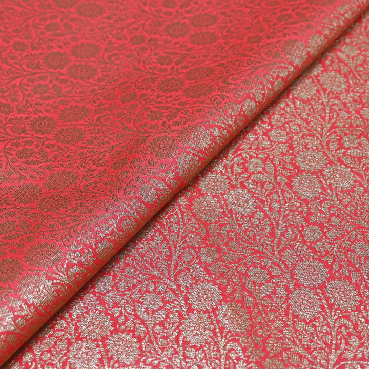 Premium Silk Katan Antique Brocade Fabric | Designer Zari Weave-ANT225-6