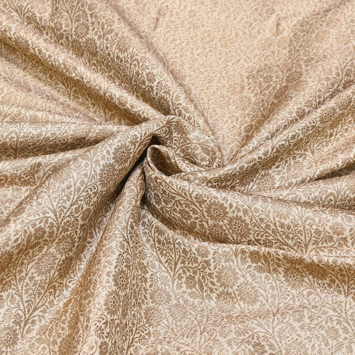 Premium Silk Katan Antique Brocade Fabric | Designer Zari Weave-ANT225-7