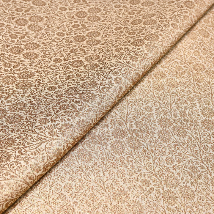 Premium Silk Katan Antique Brocade Fabric | Designer Zari Weave-ANT225-7