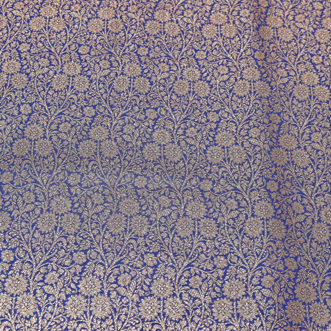 Premium Silk Katan Antique Brocade Fabric | Designer Zari Weave-ANT225-8