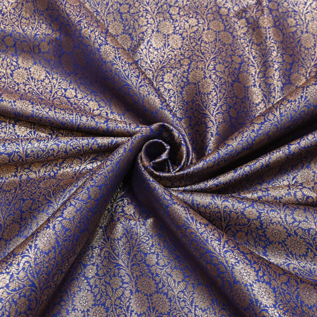 Premium Silk Katan Antique Brocade Fabric | Designer Zari Weave-ANT225-8