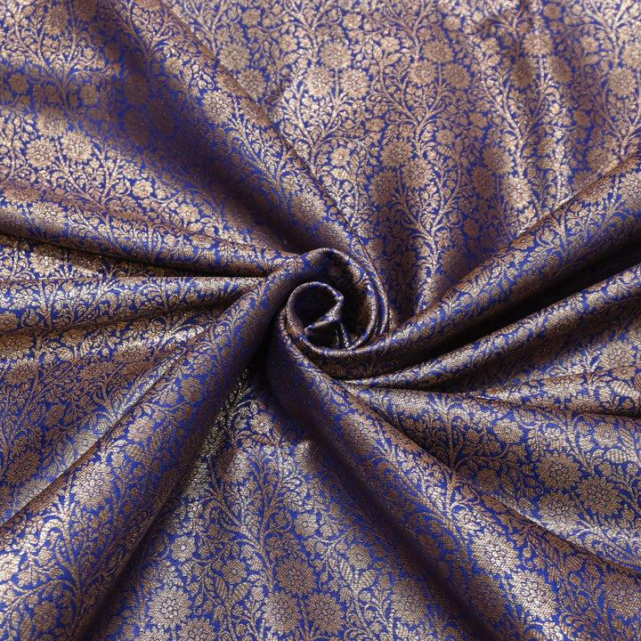 Premium Silk Katan Antique Brocade Fabric | Designer Zari Weave-ANT225-8