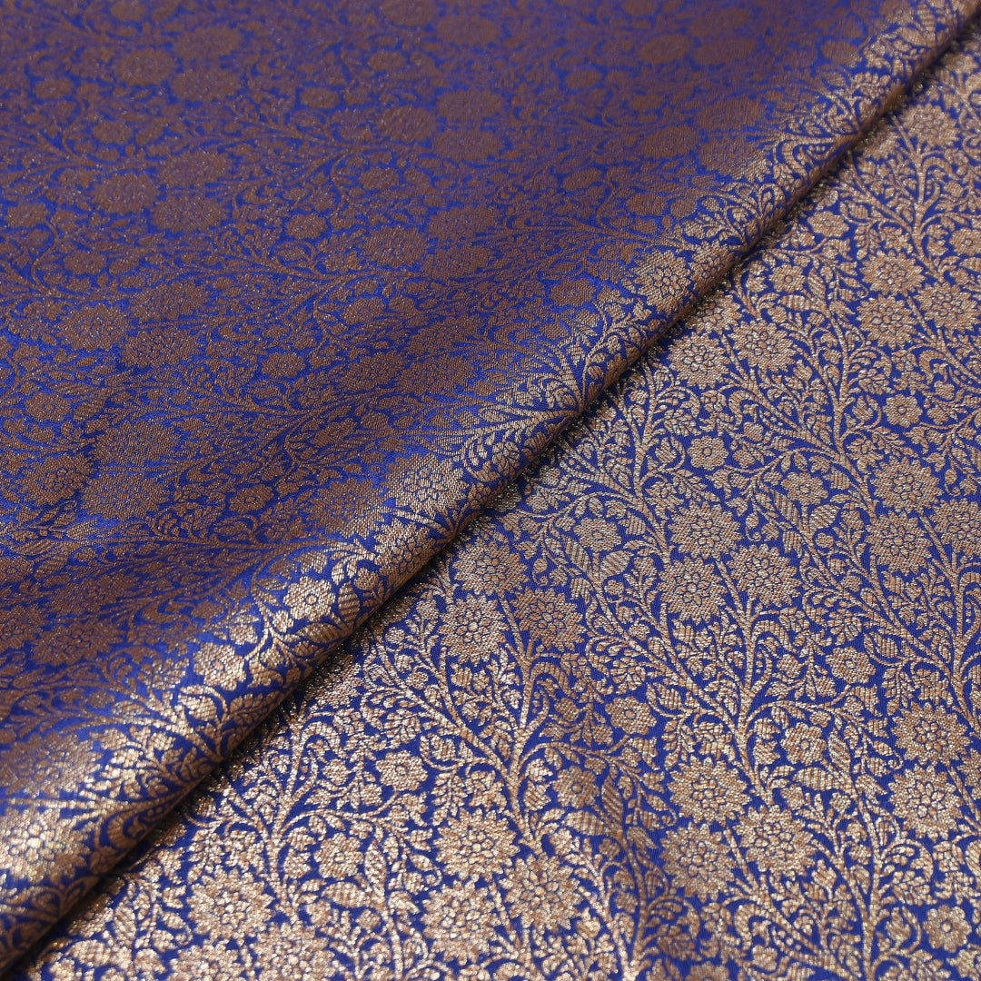 Premium Silk Katan Antique Brocade Fabric | Designer Zari Weave-ANT225-8