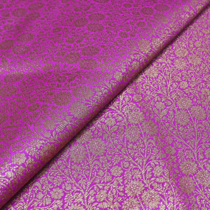 Premium Silk Katan Antique Brocade Fabric | Designer Zari Weave-ANT225-9