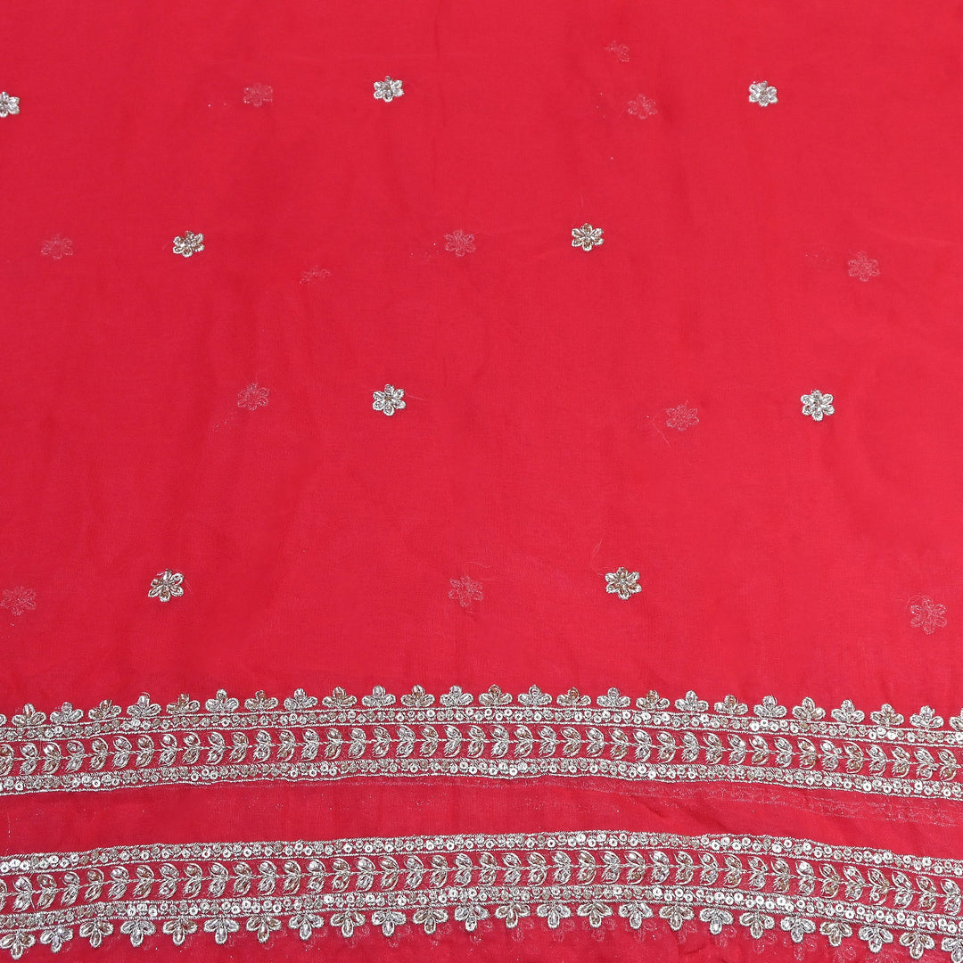 Viscose Georgette Zari & Sequins Embroidery Duppta Fabric | TF4990-02