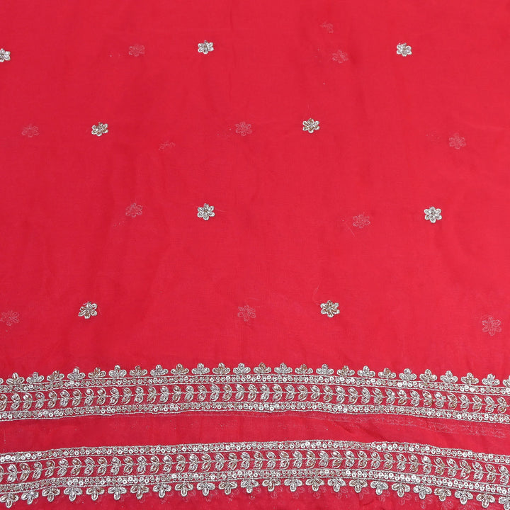 Viscose Georgette Zari & Sequins Embroidery Duppta Fabric | TF4990-02