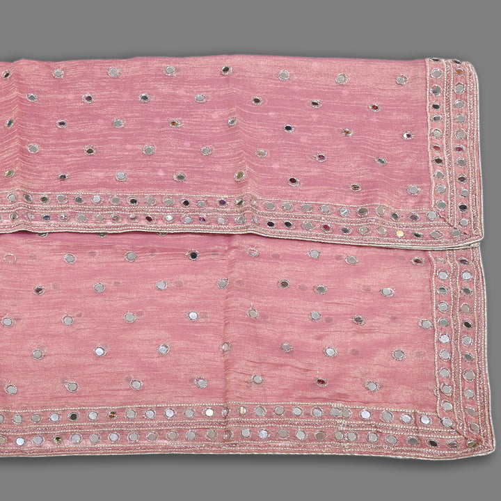 Premium Crush Tissue Zari & Mirror Embroidery Dupatta | Designer Festive Dupatta-SAL810-3