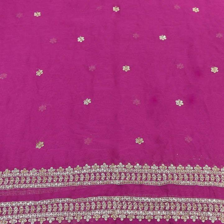 Viscose Georgette Zari & Sequins Embroidery Duppta Fabric | TF4990-06