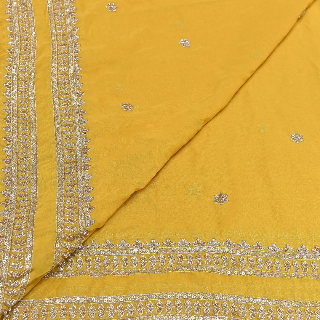 Viscose Georgette Zari & Sequins Embroidery Duppta Fabric | TF4990-03