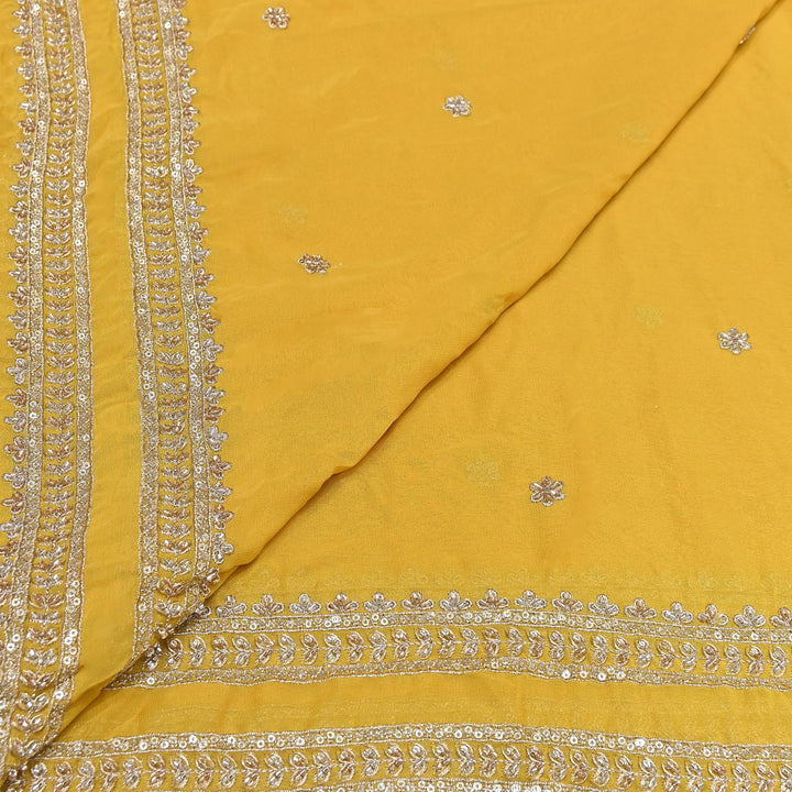 Viscose Georgette Zari & Sequins Embroidery Duppta Fabric | TF4990-03