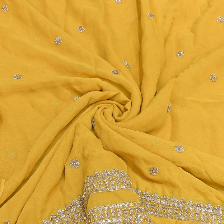 Viscose Georgette Zari & Sequins Embroidery Duppta Fabric | TF4990-03
