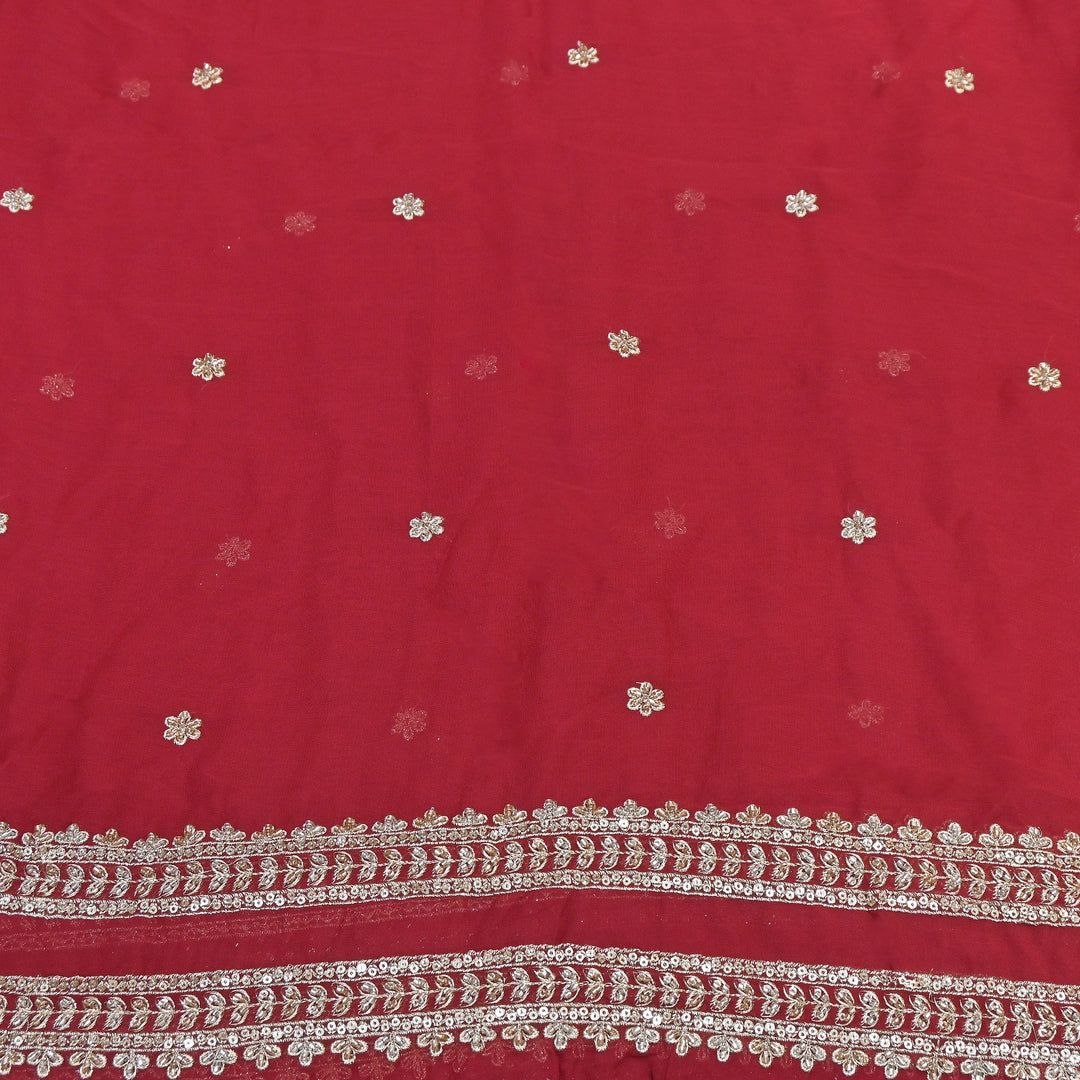 Viscose Georgette Zari & Sequins Embroidery Duppta Fabric | TF4990-04