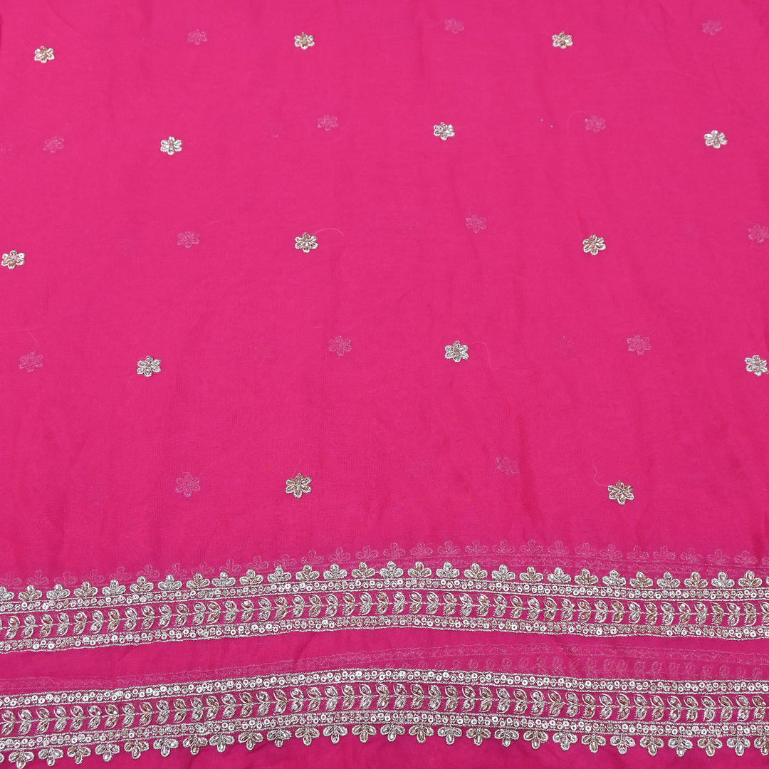 Viscose Georgette Zari & Sequins Embroidery Duppta Fabric | TF4990-05