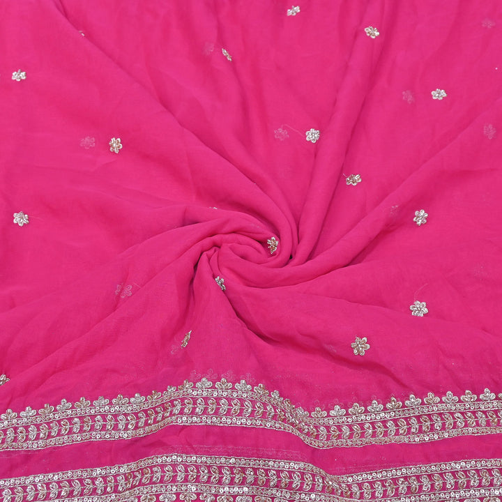 Viscose Georgette Zari & Sequins Embroidery Duppta Fabric | TF4990-05